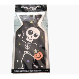 Halloween Skeleton Trick Treat Bar Ties 20 Count